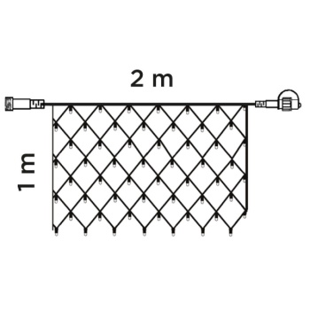 LED svetleća mreža 1x2m 96 komada hladno bela KAT 402-3